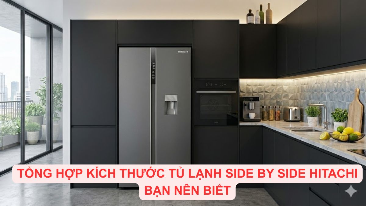 Tổng hợp kích thước tủ lạnh side by side Hitachi bạn nên biết